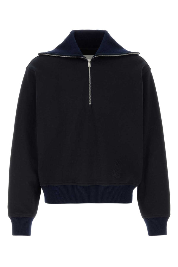 Jil Sander 100% Cotton sweater in black