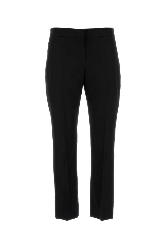 Black Wool Pant Cigarette Trousers Pantaloni