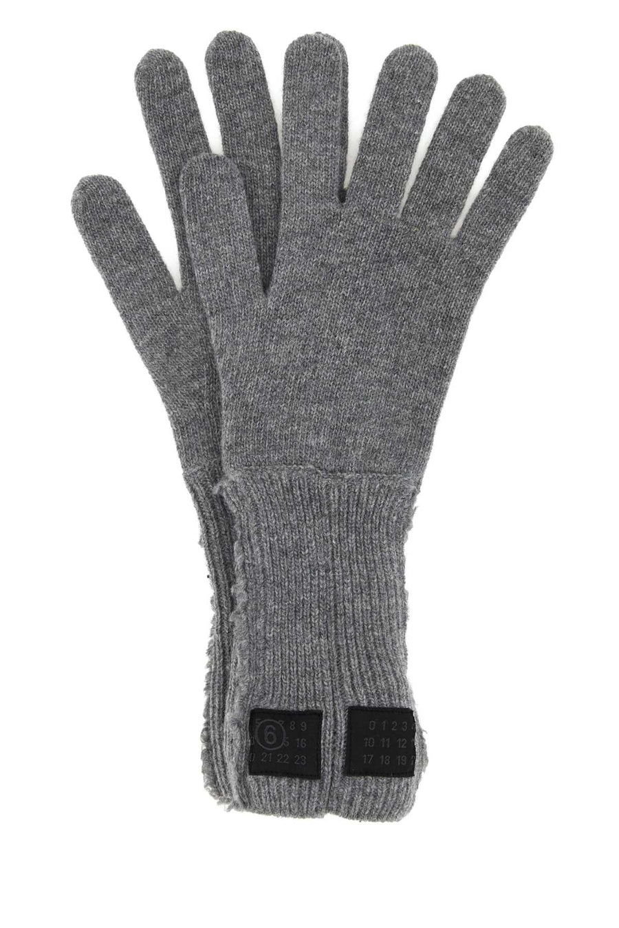 MM6 Maison Margiela 80% Wool gloves in gray