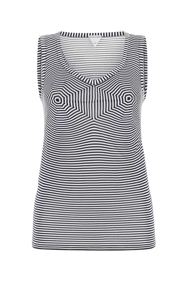 Bottega Veneta 100% Viscose tank top in navy