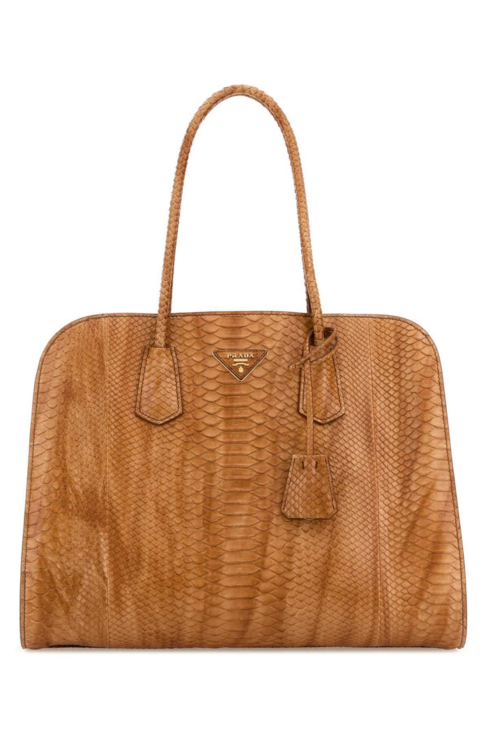 Orange Leather Shopping Bag Naturale Borse A Mano