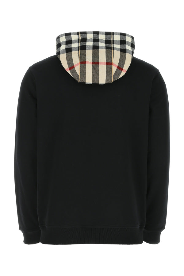 Black Cotton Sweatshirt A1189 Exterior: Felpe