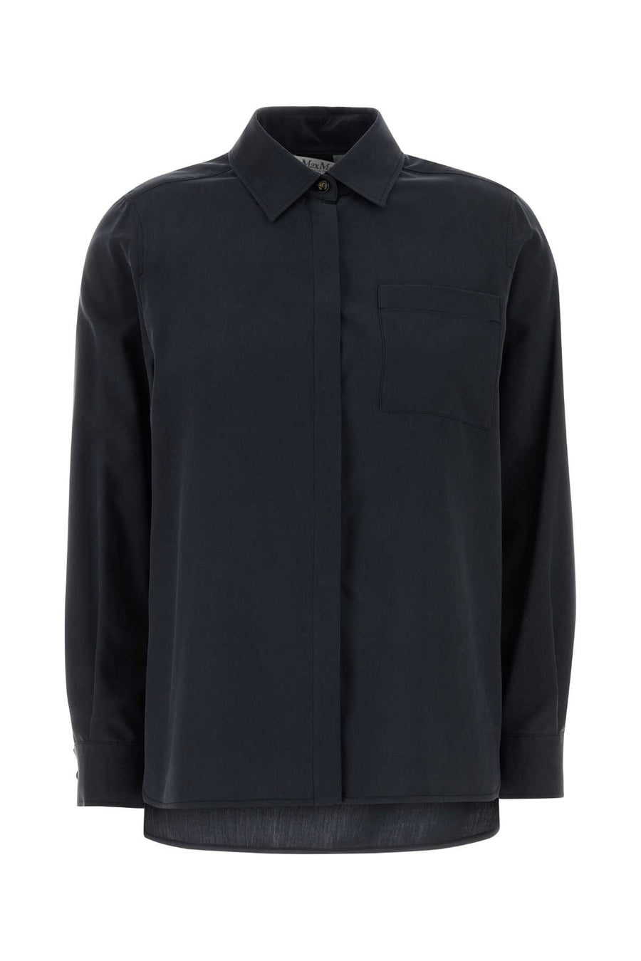 Max Mara 100% Silk shirt in navy