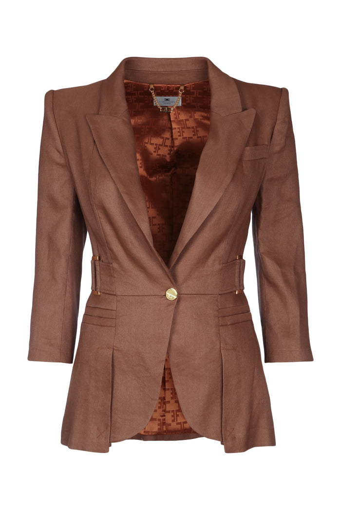Blazer Monipetto Cuoio Liviea Giacche E Gilet