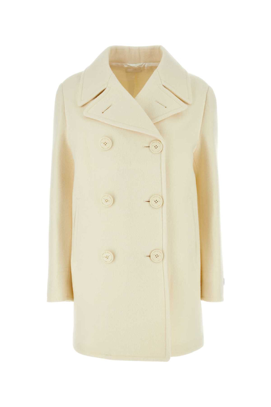 Prada Exterior: 90% Wool coat in beige