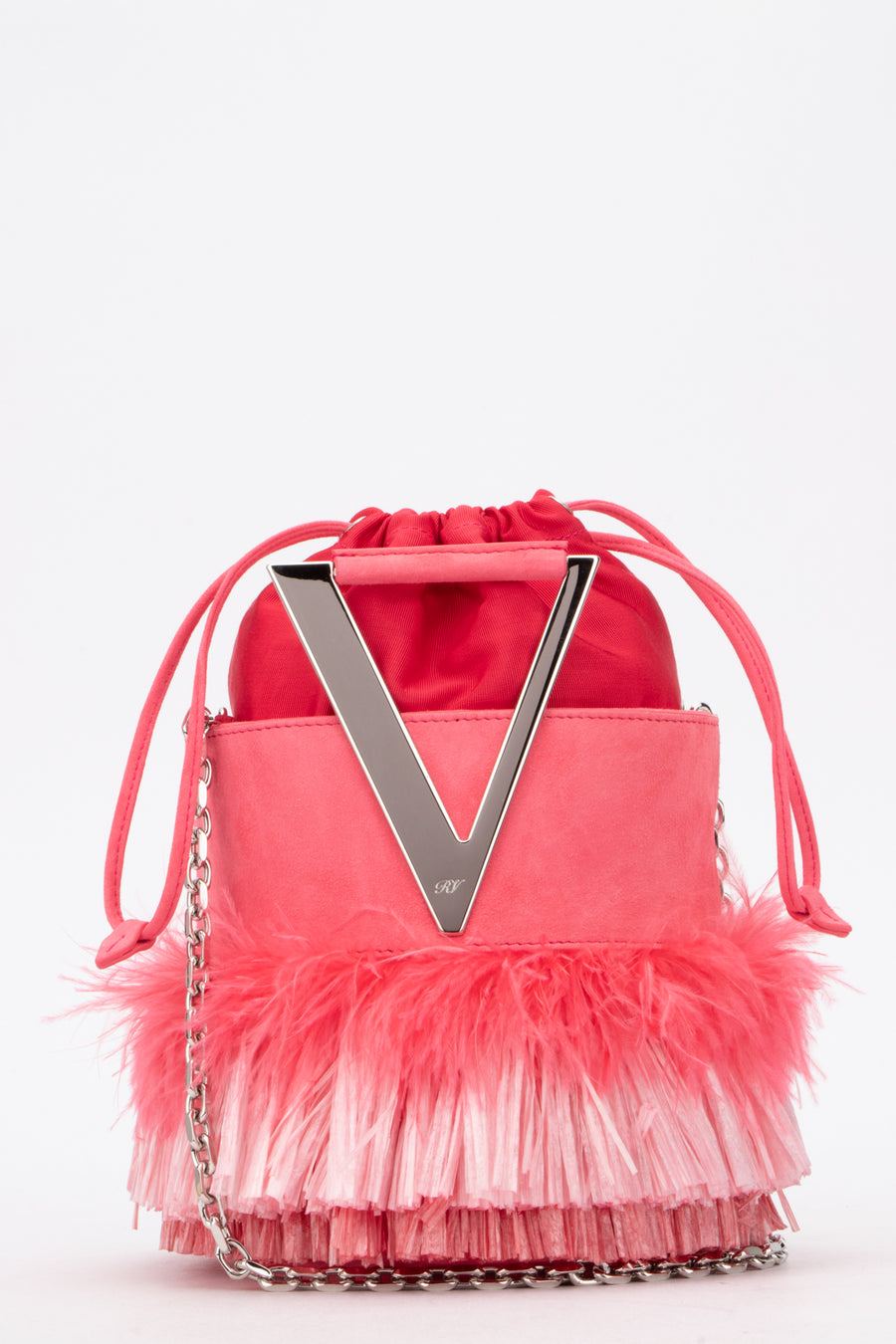 Roger Vivier Nylon bucket bag in pink
