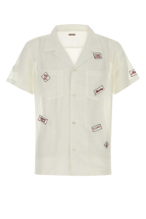 Bode Short 83% Cotton shirt in white