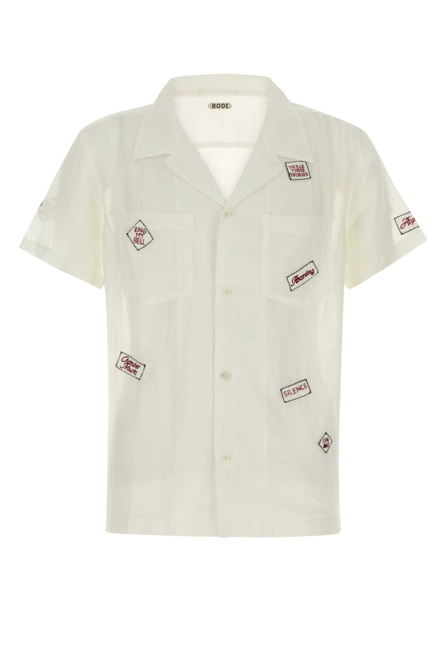 Bode Short 83% Cotton shirt in white