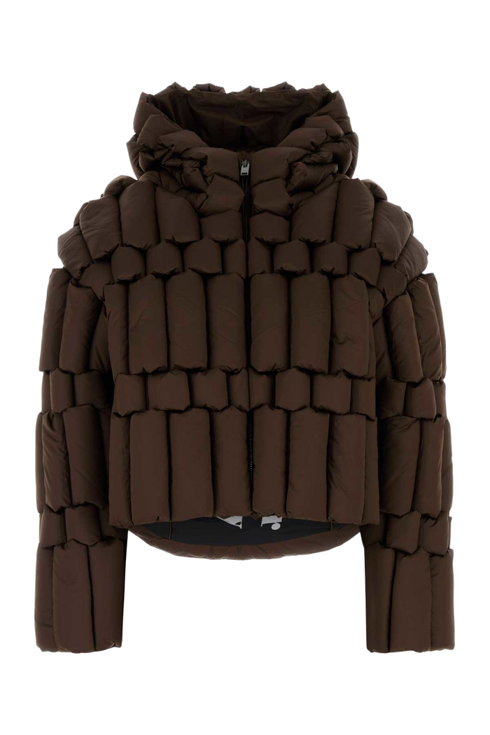Chocolate Polyester Down Jacket Piumini