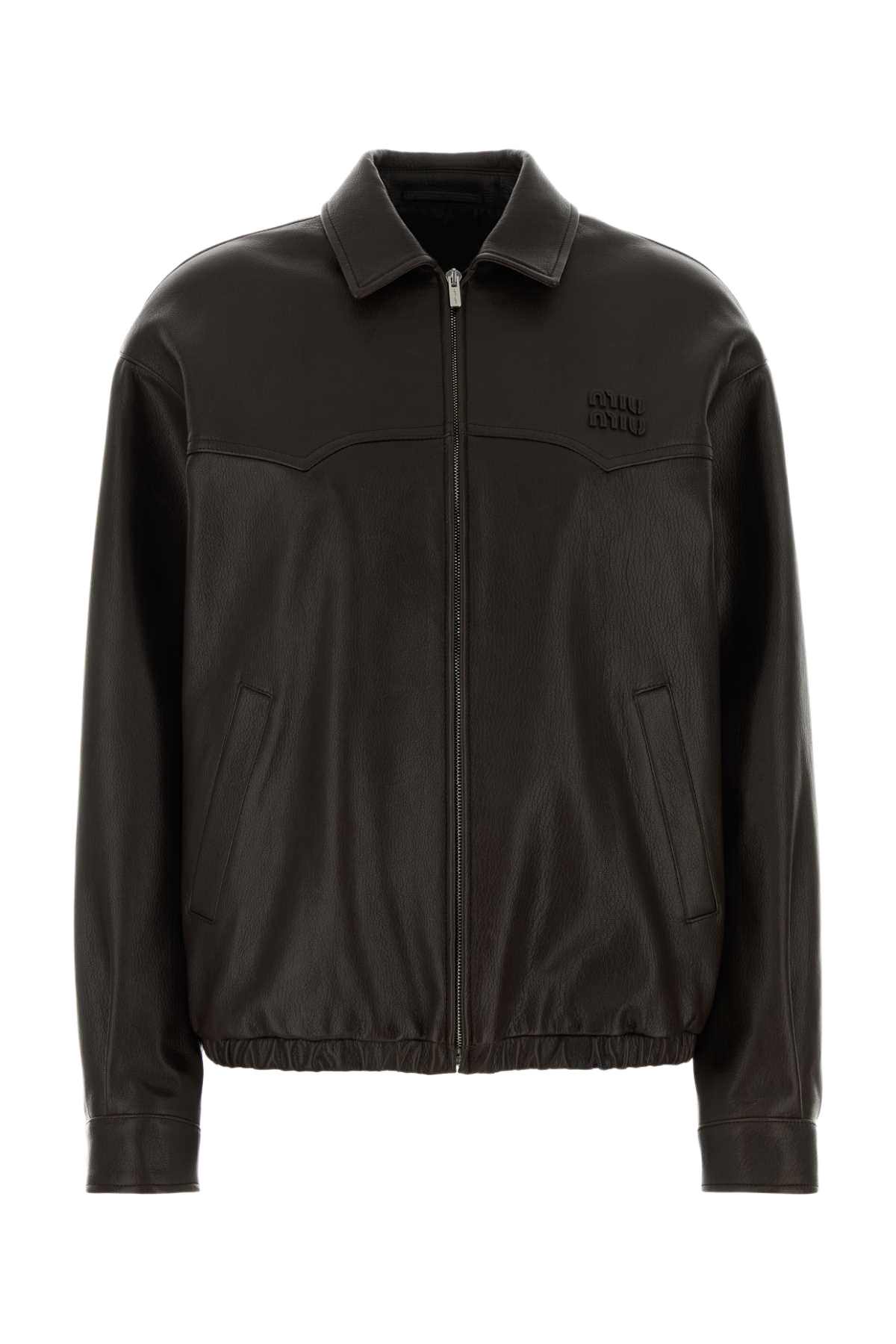 Brown Leather Jacket Moro Giacche In Pelle