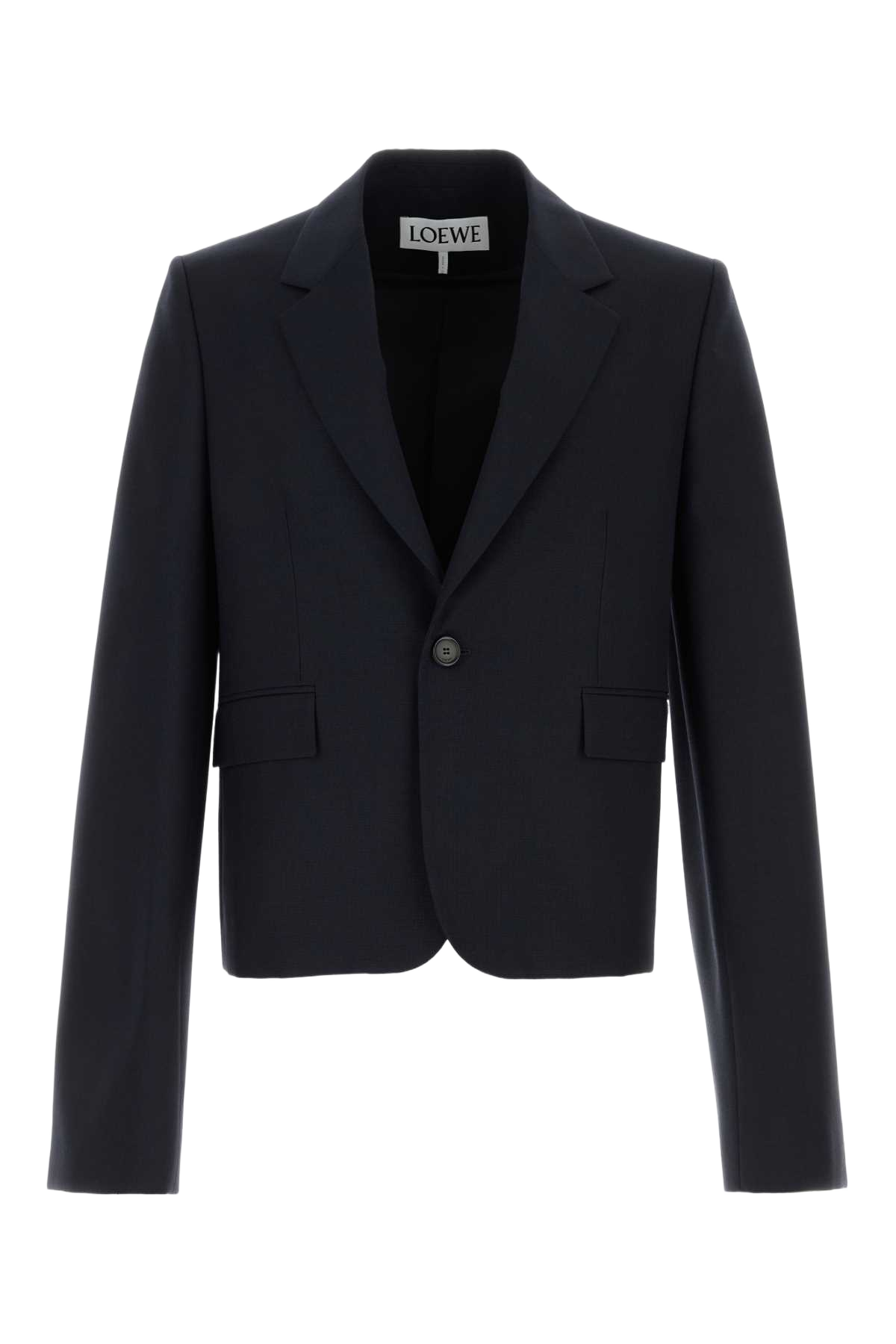 Midnight Blue Wool Blazer Navyblu Giacche E Gilet