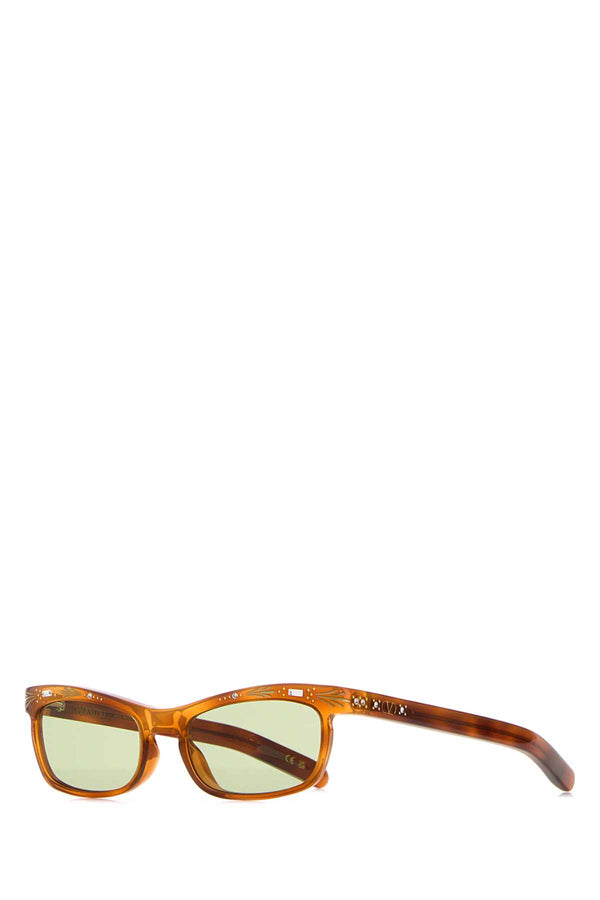 Valentino Garavani SUNGLASS Acetate frame with golden metal finishing sunglasses in brown