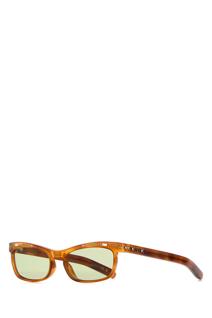 Valentino Garavani SUNGLASS Acetate frame with golden metal finishing sunglasses in brown