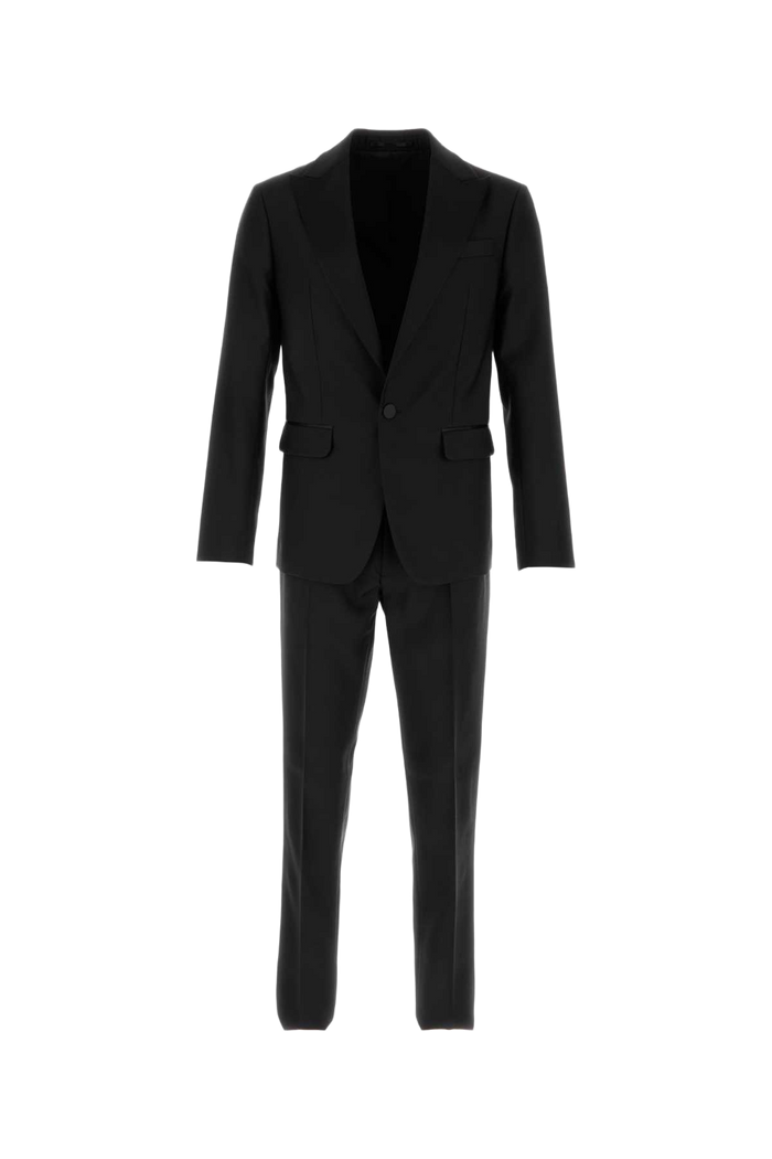 Black Virgin Wool Blend London Suit Completi
