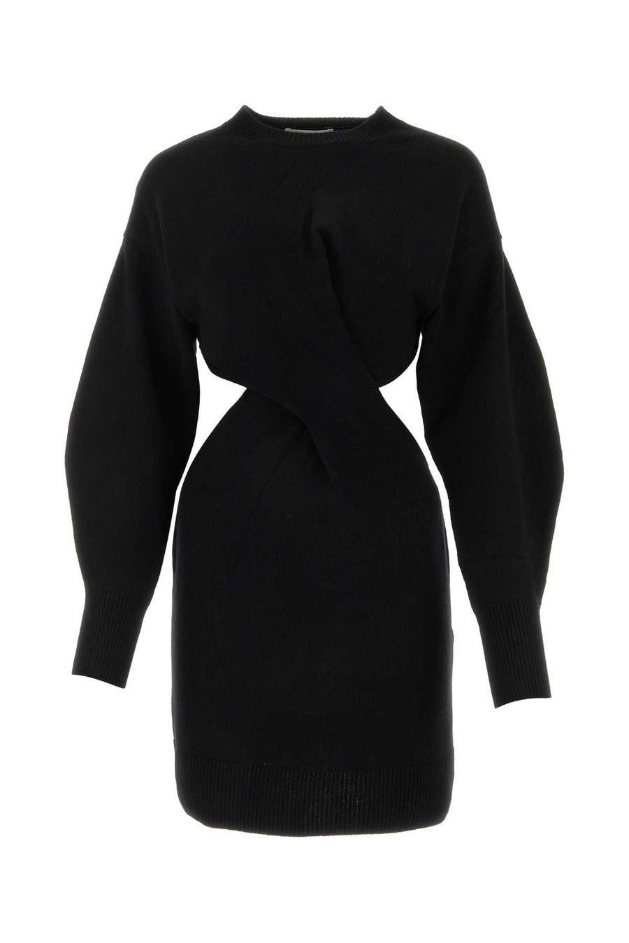 Alexander McQueen 70% Wool 30% Cashmere dress in black