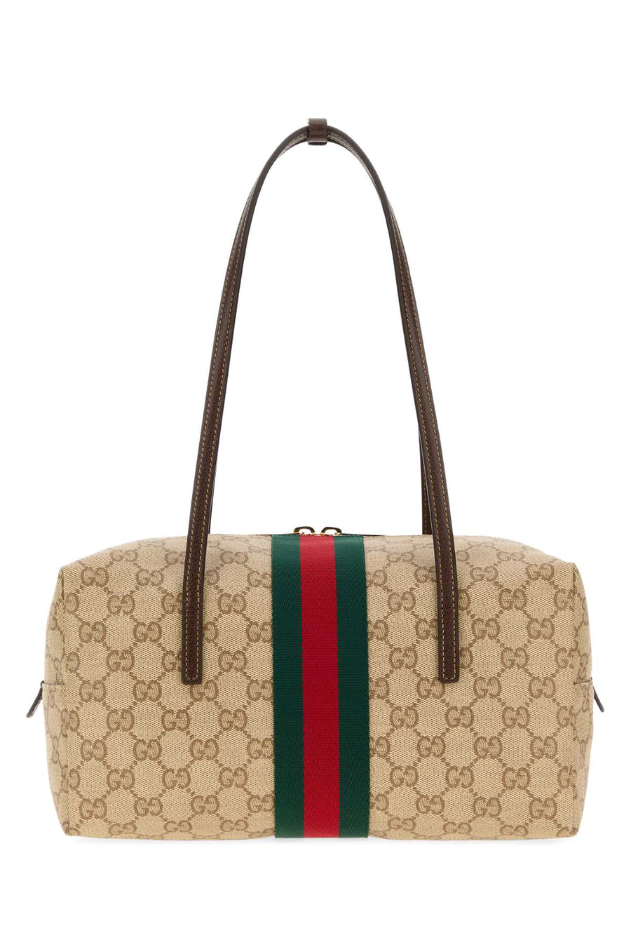 Gucci 45% cotton shoulder bag in beige