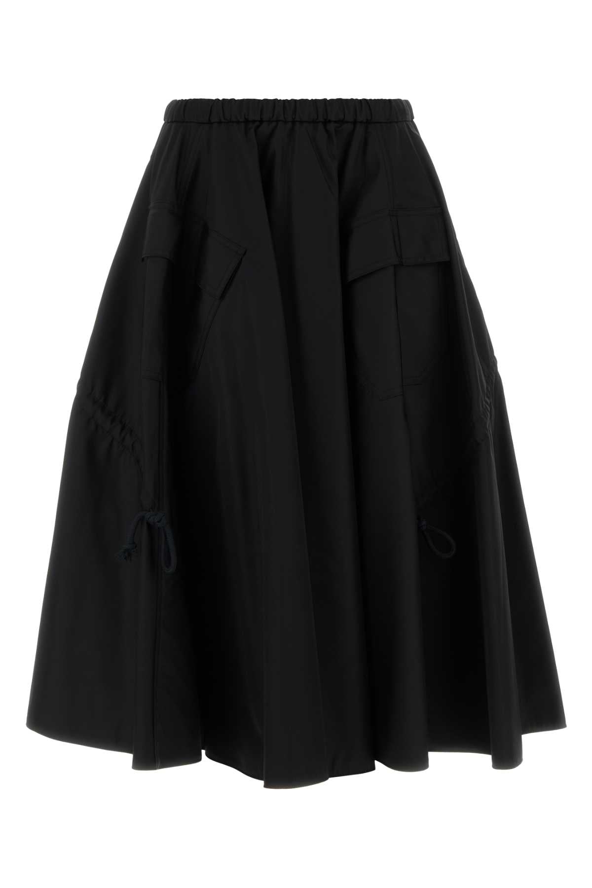 Black Re-Nylon Skirt Nero Exterior: Gonne