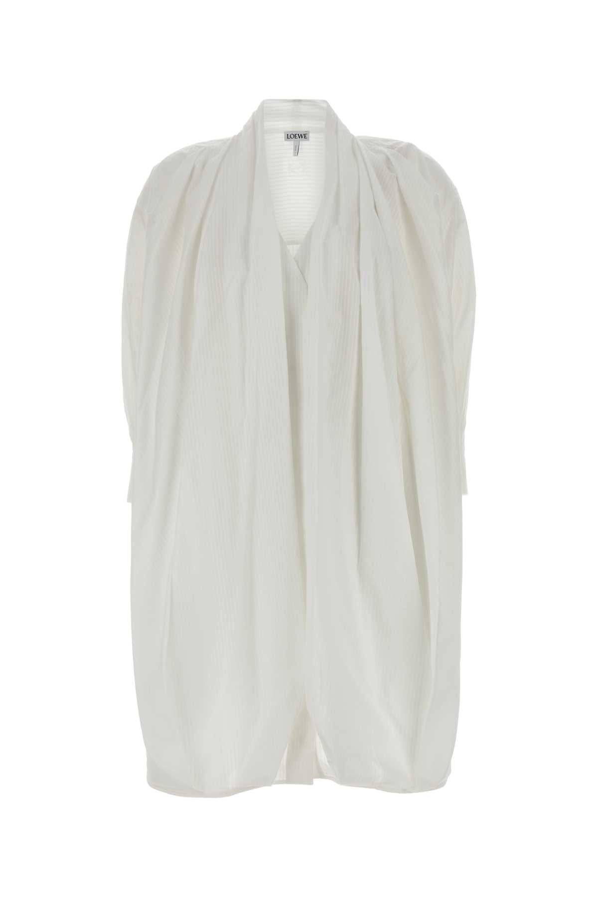 White Poplin Dress Exterior: Cotton Abiti