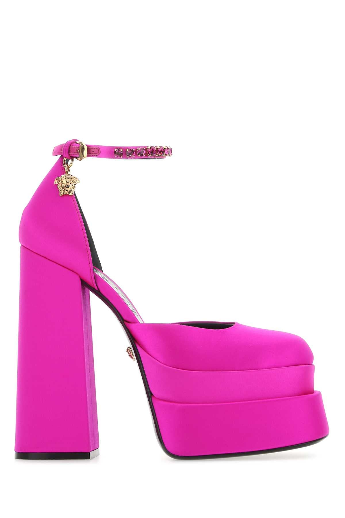 Fuchsia Satin Medusa Aevitas Pumps 1pa4v Scarpe Con Tacco