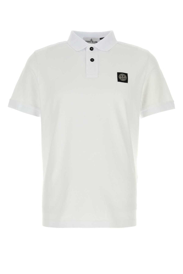 Stone Island Polo 95% Cotton polo shirt in white
