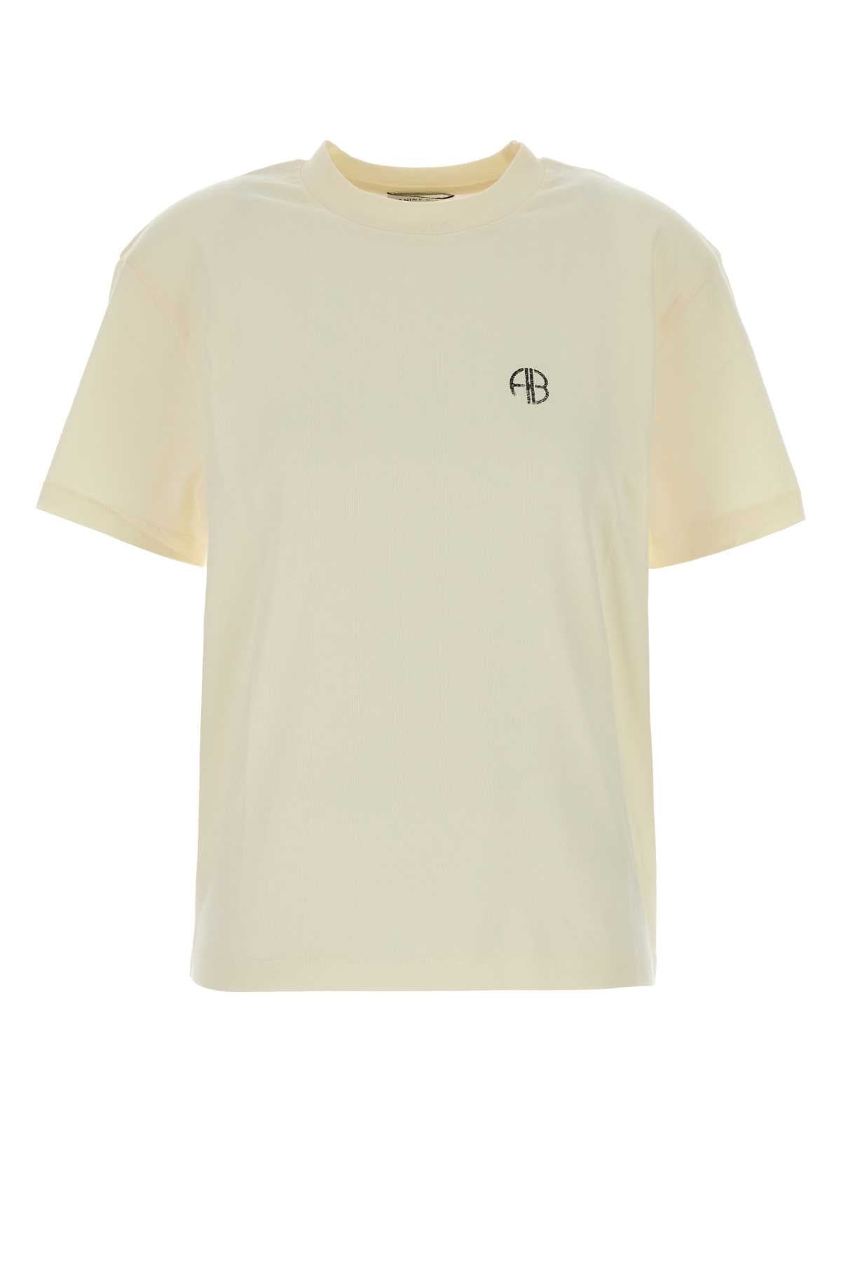 Cream Cotton Wagner T-Shirt Yellow Exterior