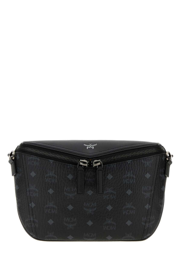 MCM Lthr Exterior: 100% Fabric belt bag in black
