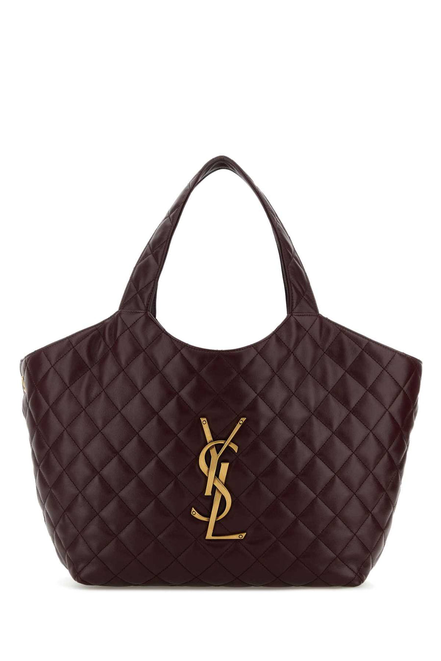 Saint Laurent Exterior: 100% Lamb shoulder bag in burgundy