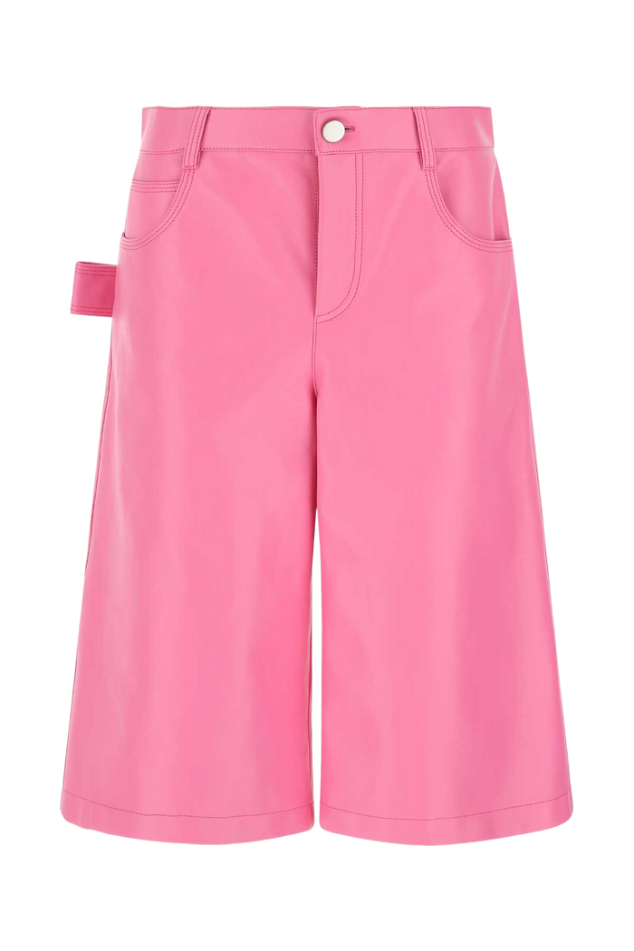 Pink Nappa Leather Bermuda Shorts 5004 Exterior: Lamb