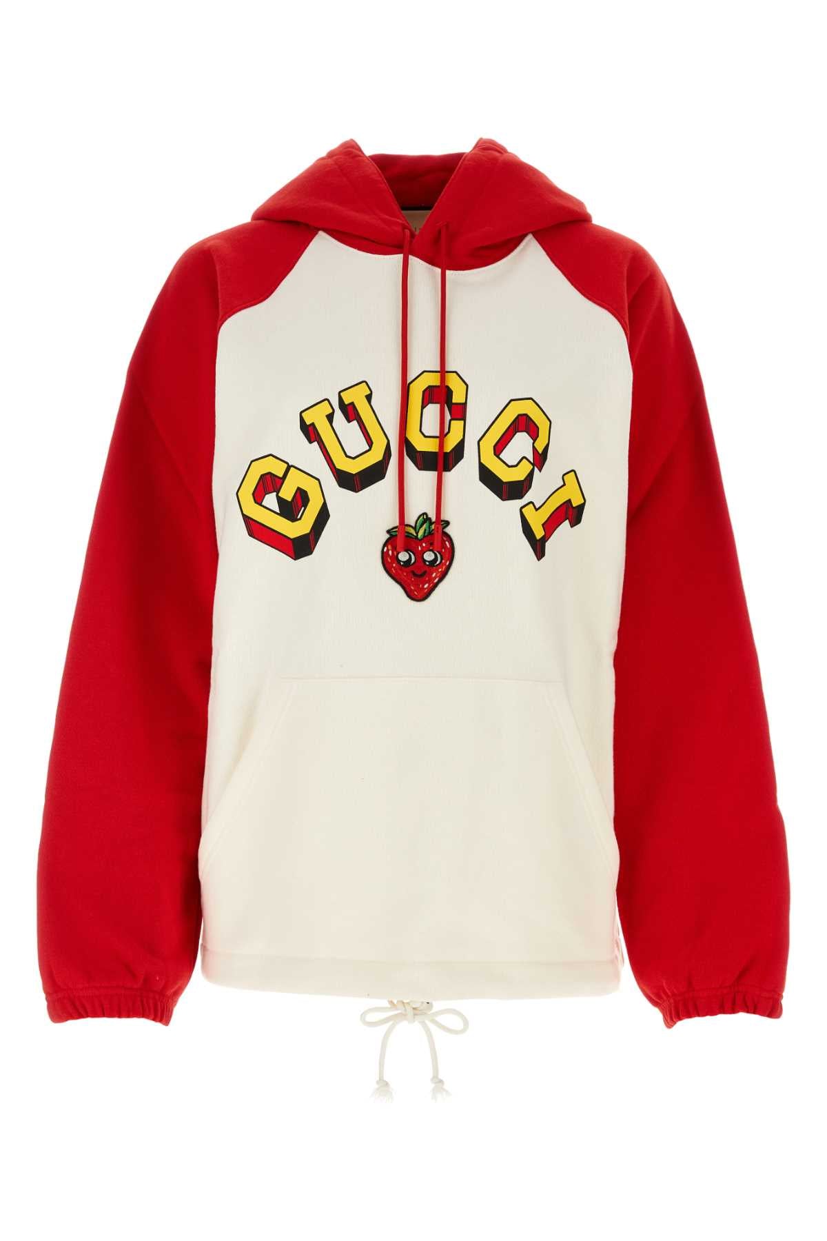 Two-Tone Cotton Oversize Sweatshirt Sunlightlivermix Exterior: Felpe