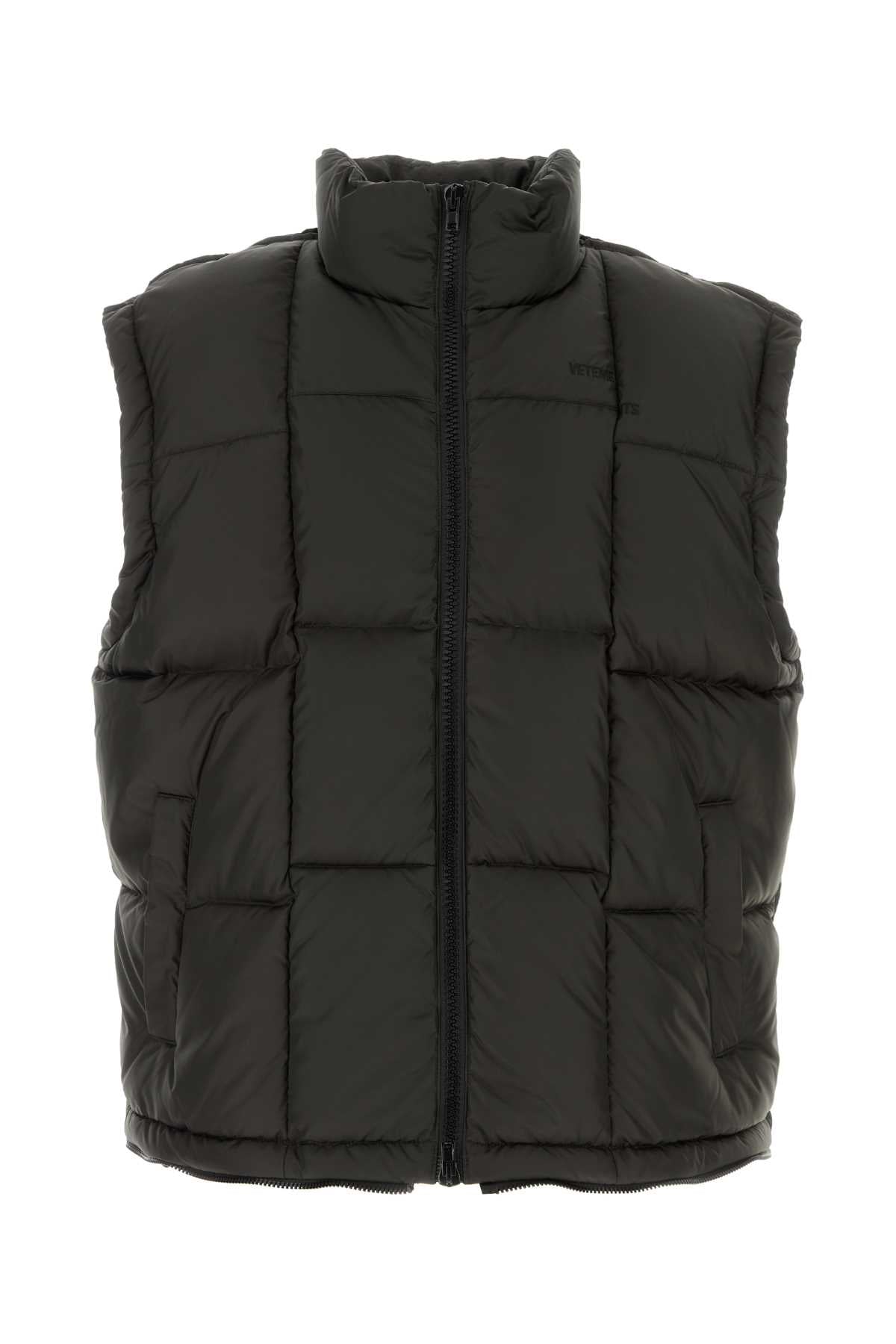 Dark Brown Polyester Down Jacket Blackout Piumini