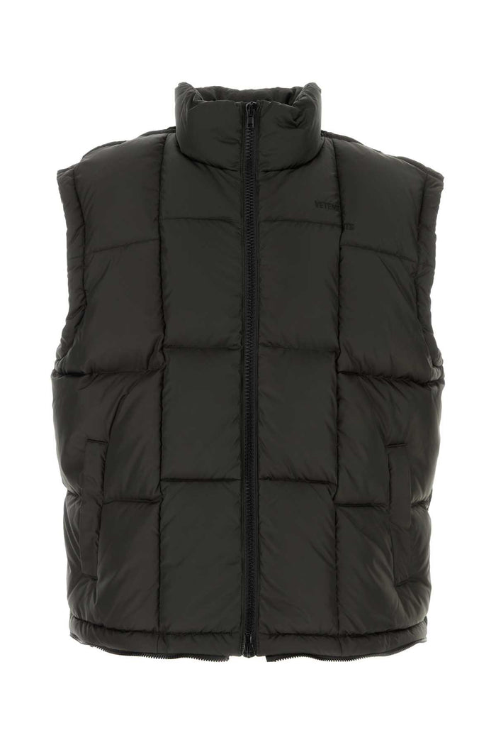Dark Brown Polyester Down Jacket Blackout Piumini