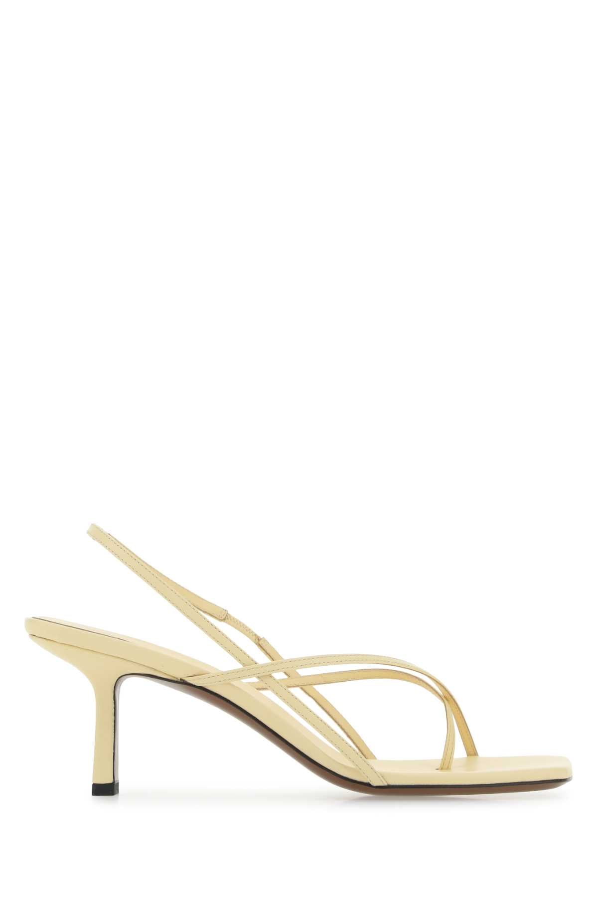 Cream Leather Shamali Sandals Alabaster Sandali