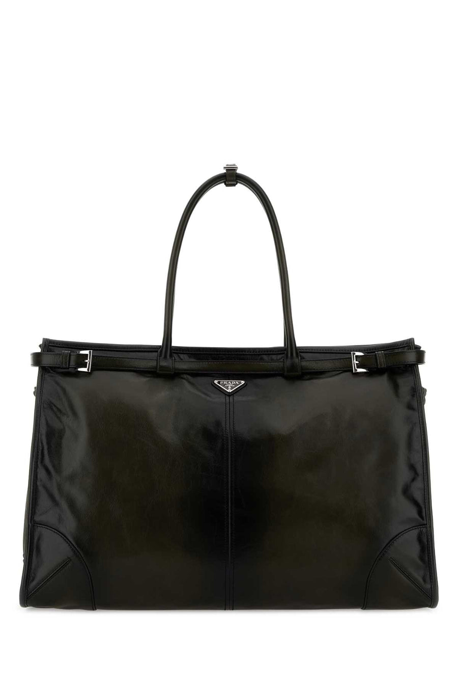 Prada Exterior: 100% Leather shoulder bag in green
