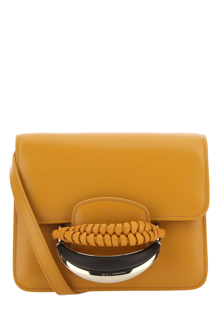 Mustard Leather Kattie Clutch 216
