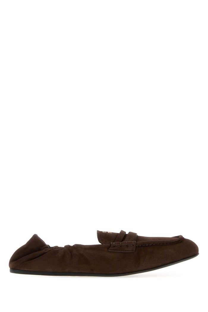 Dark Brown Suede Leather Loafers Moro Mocassini