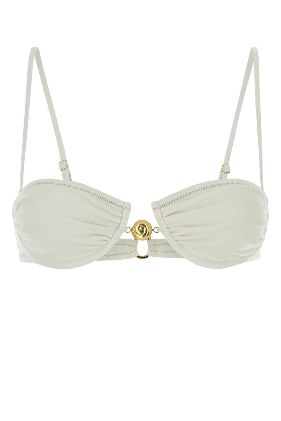 Reina Olga Exterior: 88% Recycled nylon bikini top in white
