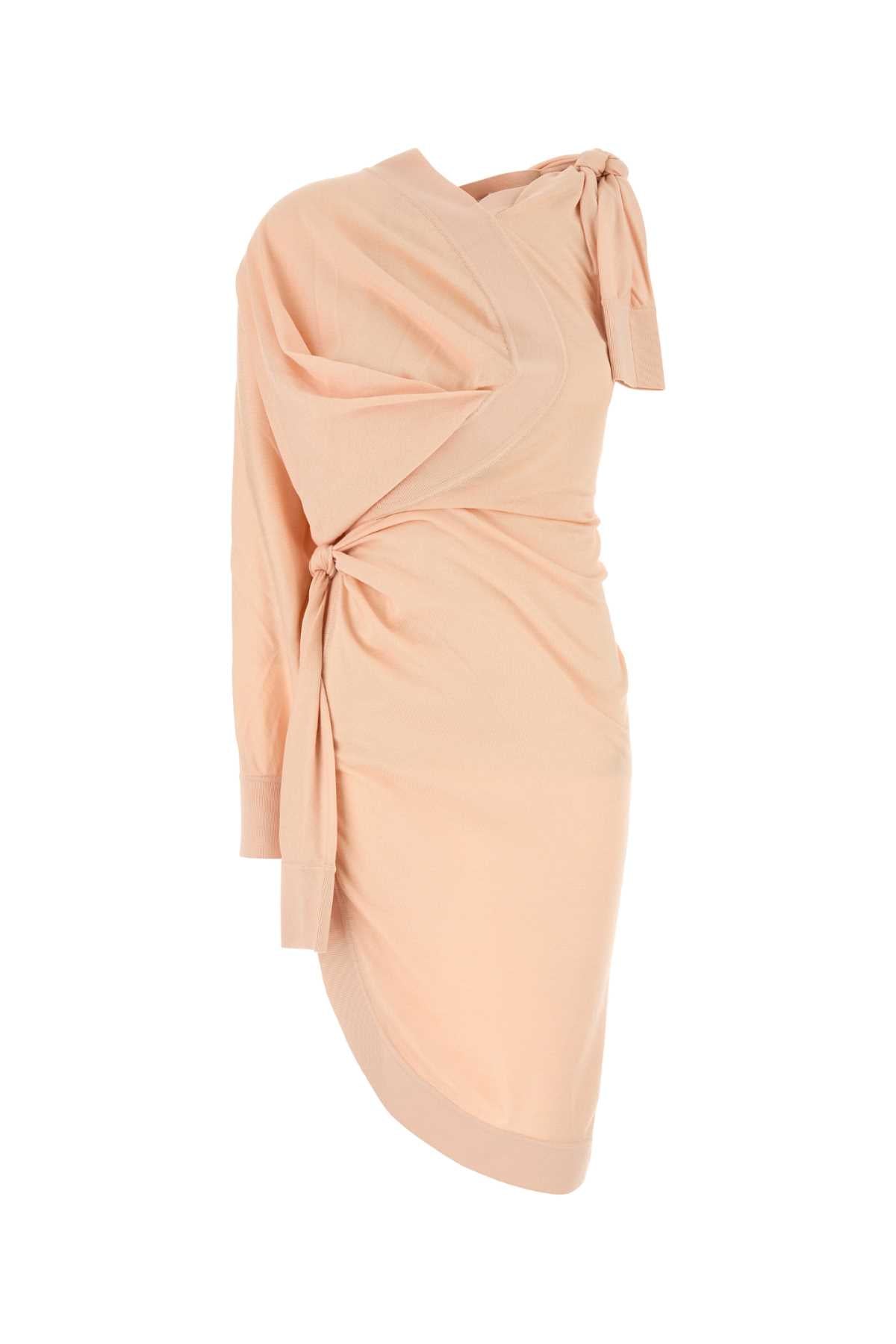 Pink Cotton Blend Dress Ballet Exterior: Silk Nylon Abiti