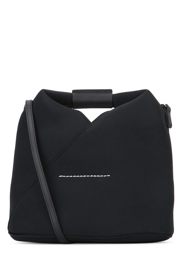 Mm6 Kids Crossbody 100% polyester with polyester-based textile blend crossbody bag in black