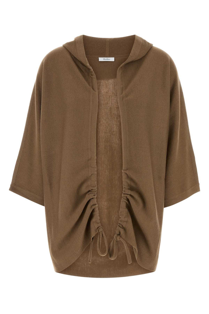 Brown Wool Aster Cardigan Nocciola Exterior: Virgin Maglieria