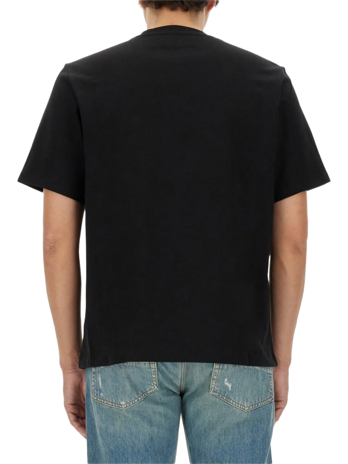 T-Shirt With Logo Black Cotton T-shirts