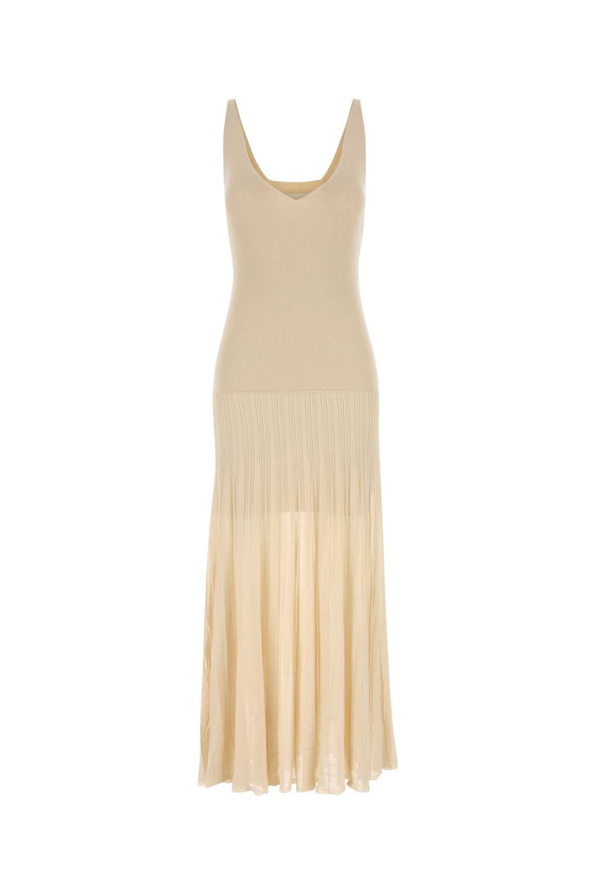 Sand Stretch Cotton Blend Velma Dress Lightbeige Abiti