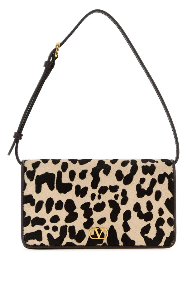 Valentino Garavani Vlogo Calf leather shoulder bag in beige