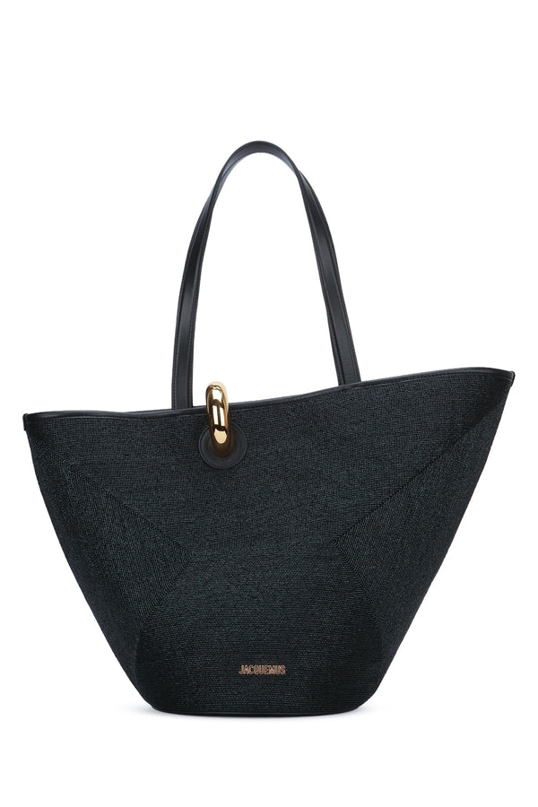 Jacquemus Bambola Lining: 100% cotton; Principal: 50% nylon tote bag in black