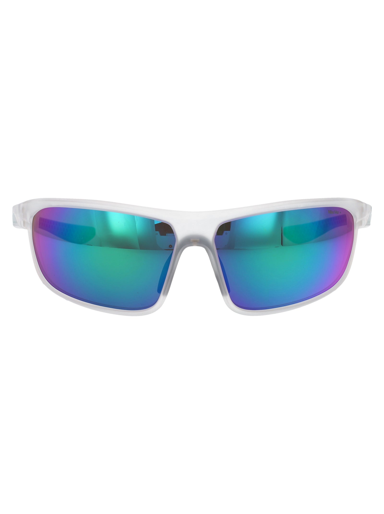 Nikewindtrackrunev24003 902 Matte Clear / Green Mirror Injected Sunglasses