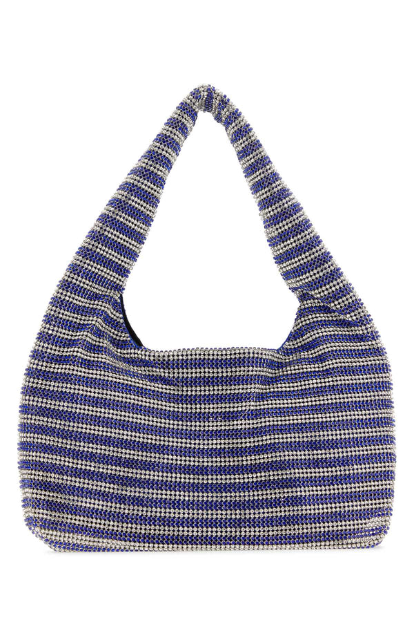 Kara Exterior: 100% Fabric shoulder bag in blue