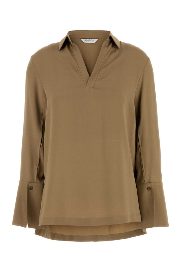 Max Mara 93% Silk blouse in beige