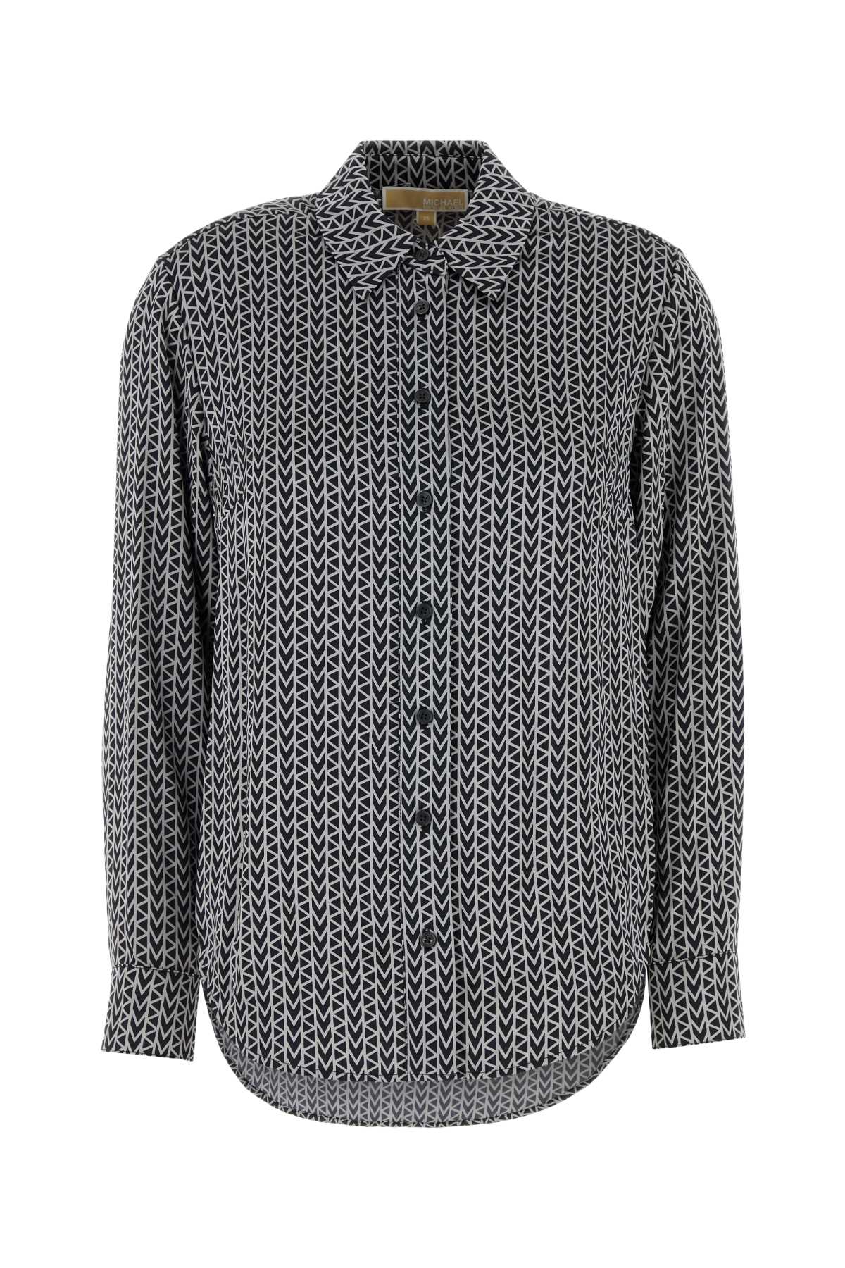Embroidered Satin Shirt Nickel Recycled Polyest Er Camicie