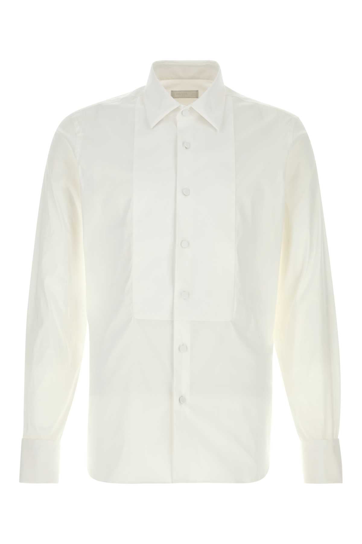 White Stretch Poplin Shirt Bianco Camicie