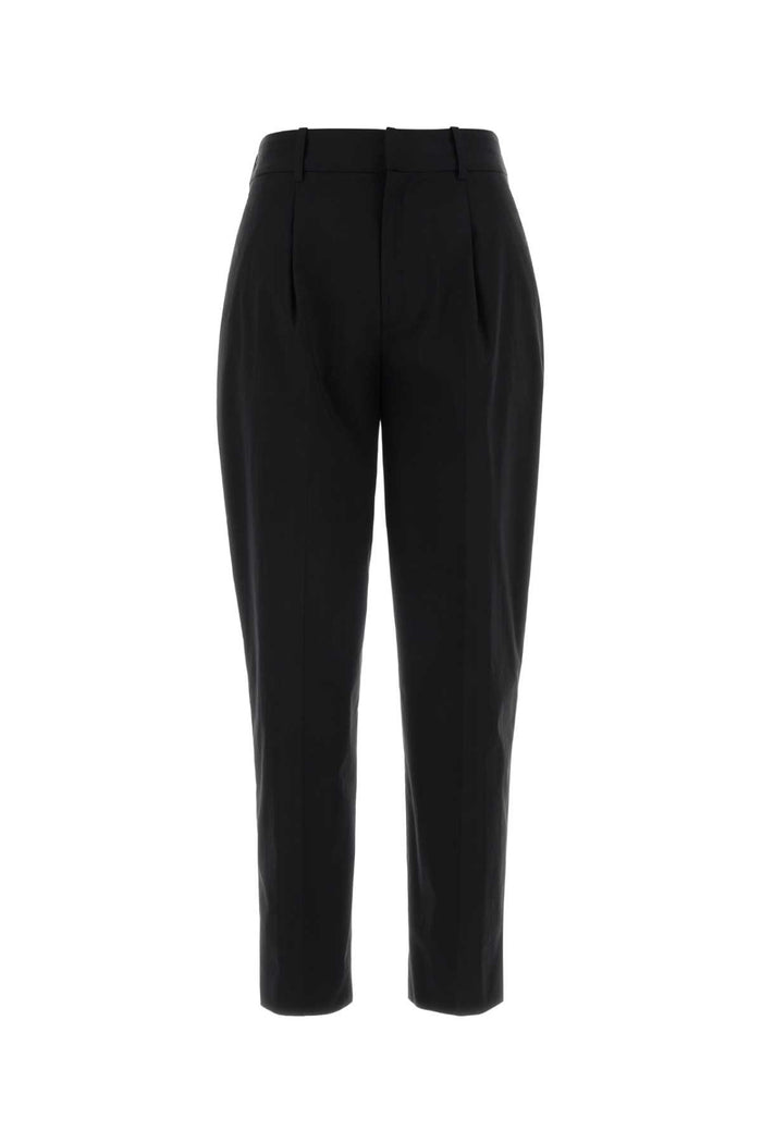 Black Stretch Cotton Blend Daisy Pant Nero Pantaloni