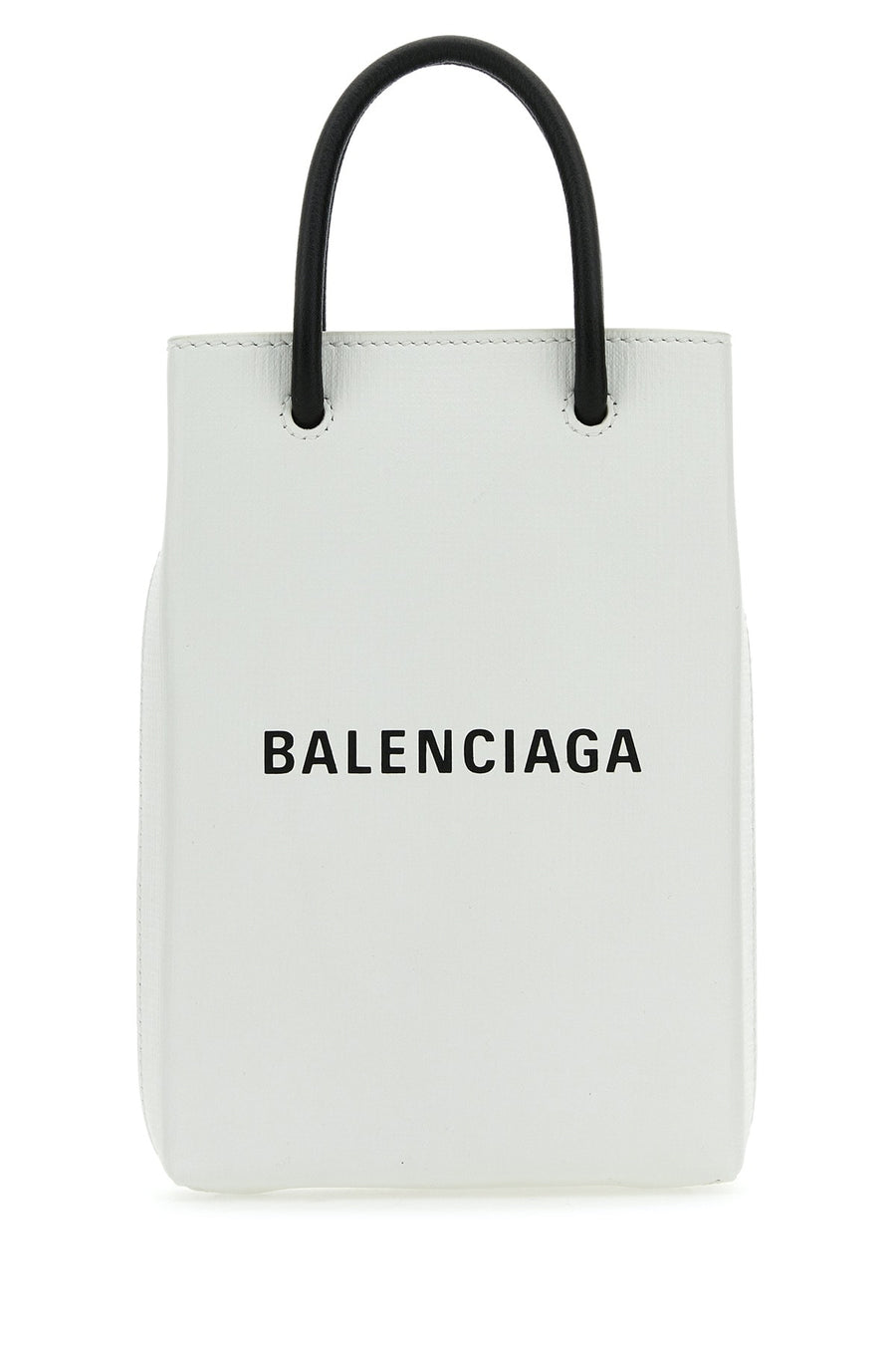 Balenciaga Squared calf leather tote bag in white